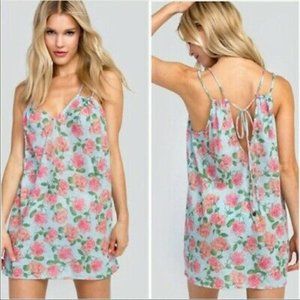 WILDFOX | Blue Rose Print Coverup Top - H4
